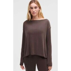 lululemon athletica Brown Long Sleeve Tee